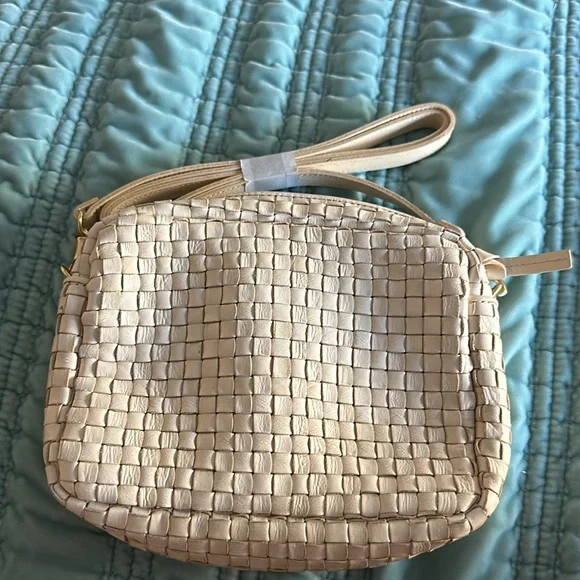 Clare V Woven Crossbody Bag in Beige - Picture 2 of 10
